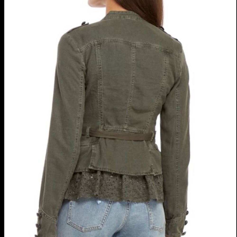 NWOT Free People Emilia green military jac… - Picture 2 of 7